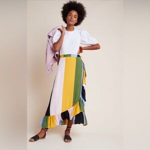 Anthropologie maxi wrap skirt